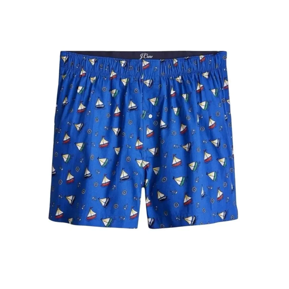 NWT J.Crew Men's 100% Cotton Printed Boxer Bundle Set of 3 Size Small